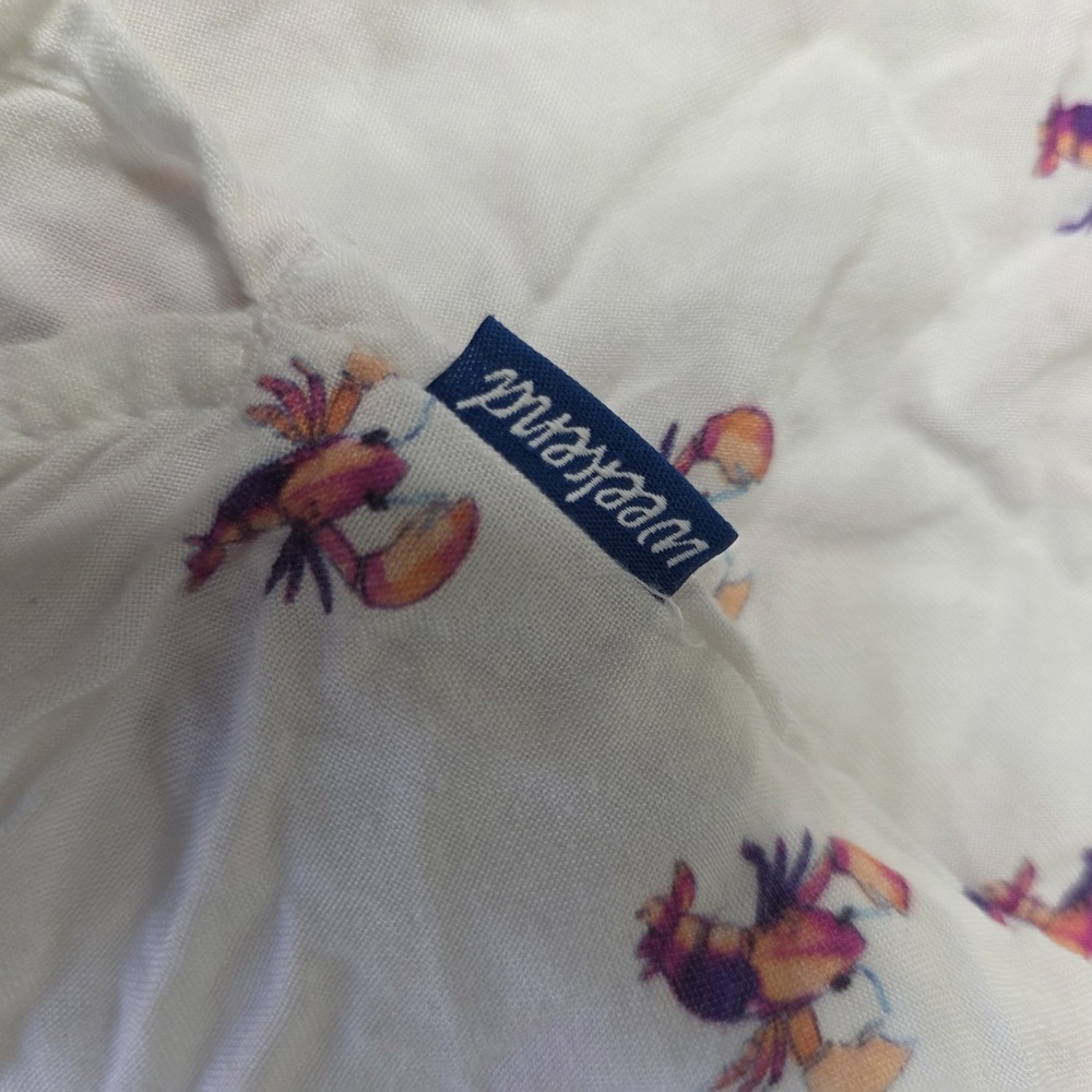 Chubbies Shirt Mens Small White Button Up Short Sleeve Lobster Print Beach Pool - Picture 6 of 7